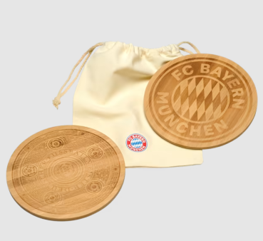 Preview: FC Bayern München - Brotzeitbrettchen Rekordmeister 2er-Set